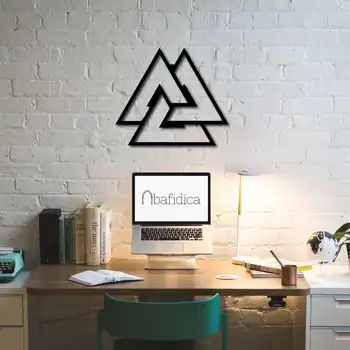 

Metal Decor Valknut Viking 62x70 cm Wall Ornament Home Decoration Wall Decor Table
