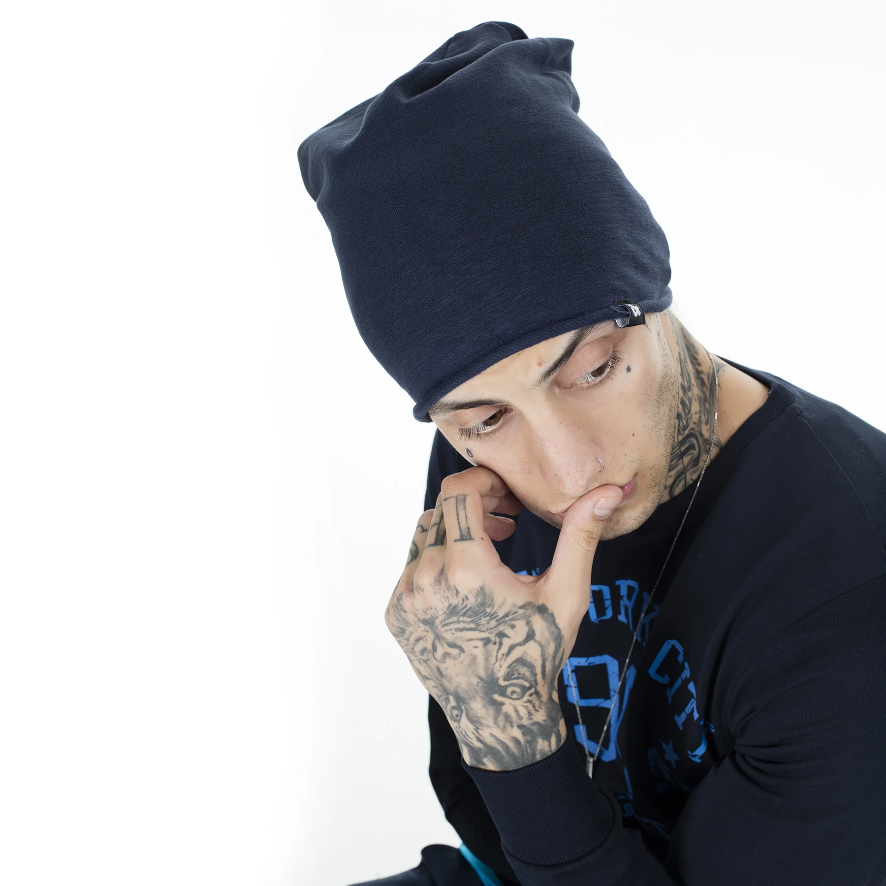 Jack& Jones аксессуары куртка берет мужской берет 12111771 - Цвет: Тёмно-синий