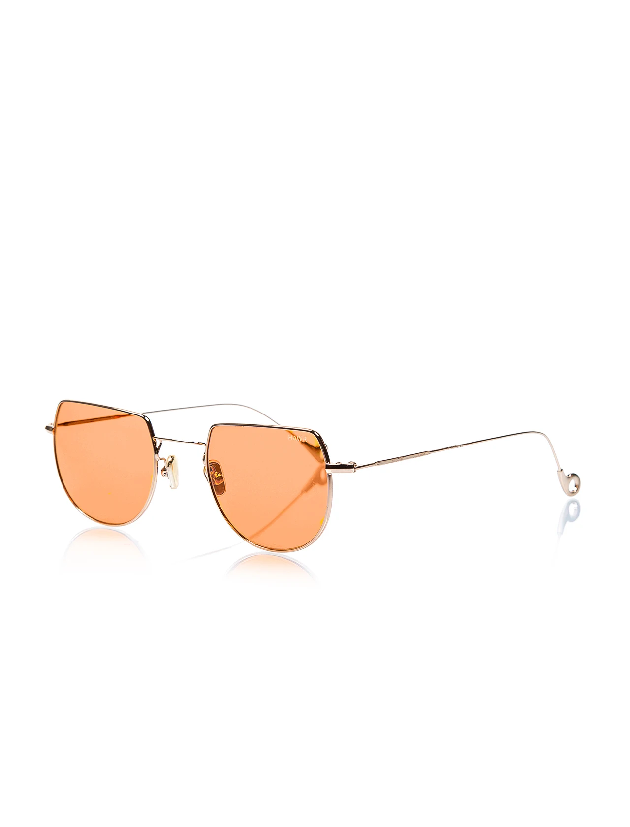 

Unisex sunglasses hw 1724 05 metal yellow organic oval aval 49-20-145 hawk
