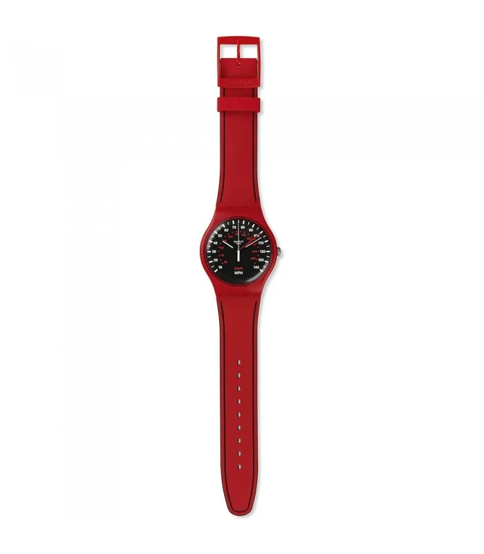 Часы swatch ORIGINALS NEW GENT 41 мм красный тормоз SUOR104
