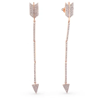 

Gold earrings with diamonds sunlight sample 585 test