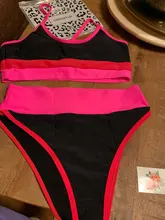 Womens Swimsuits Swimwear Bikinis Biquini Beachwear Patchwork Leopard Push-Up Ingaga Sexy