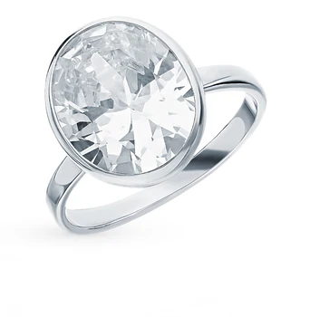 

Silver ring with cubic zirconia sunlight sample 925