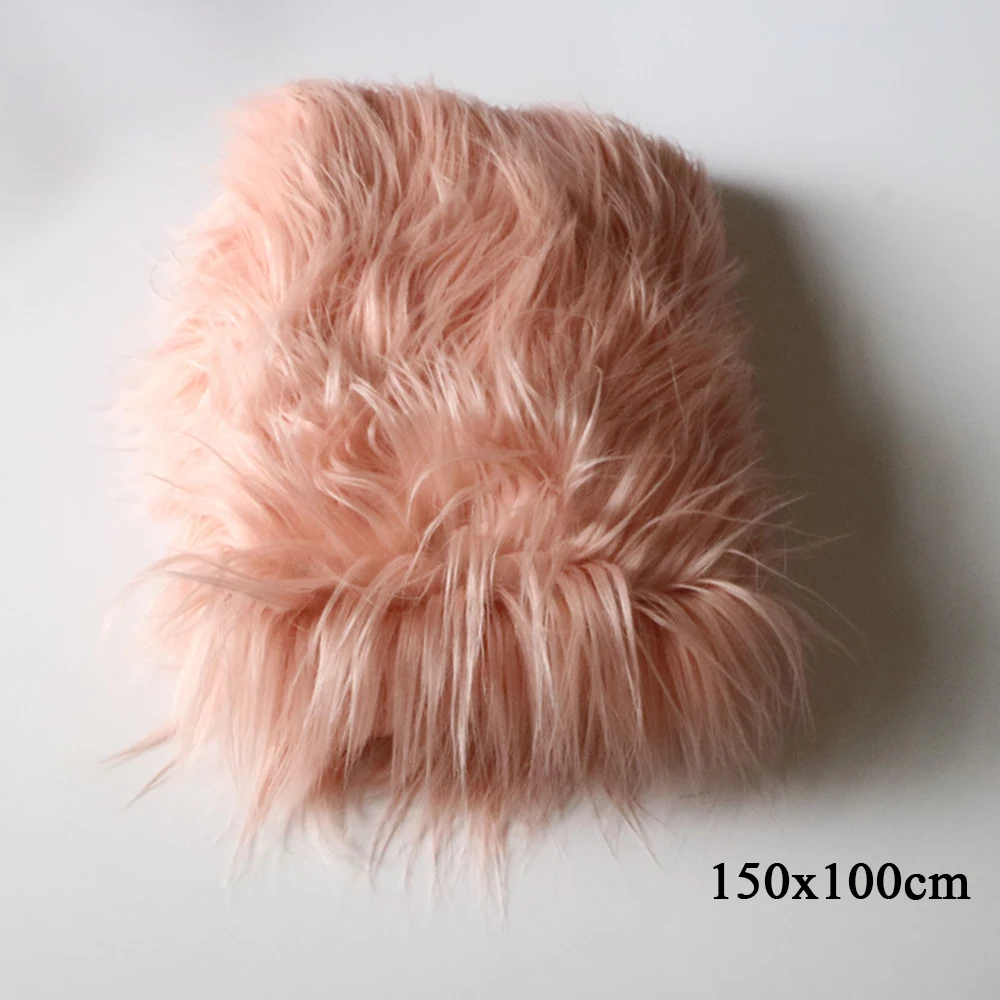 Pink 150x100 Распродажа, 75X50 см, Детское покрывало для фото, одеяло из искусственного меха, плюшевый фоновый реквизит, корзина, наполнитель - Цвет: Pink 150x100