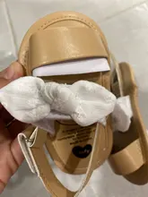 Sandalias antideslizantes con lazo para niñas de 0 a 18 meses, zapatos de princesa con lazo para bebés recién nacidas, sandalias de verano, de material PU