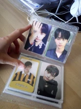 64 tarjetas de capacidad Mini titular carpetas álbumes con bling funda transparente para 6*6*9cm juegos tarjeta multifunción manga titular