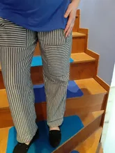 Harem Trousers Pantalon Striped-Pants ZANZEA Cotton Linen Baggy Streetwear Plus-Size