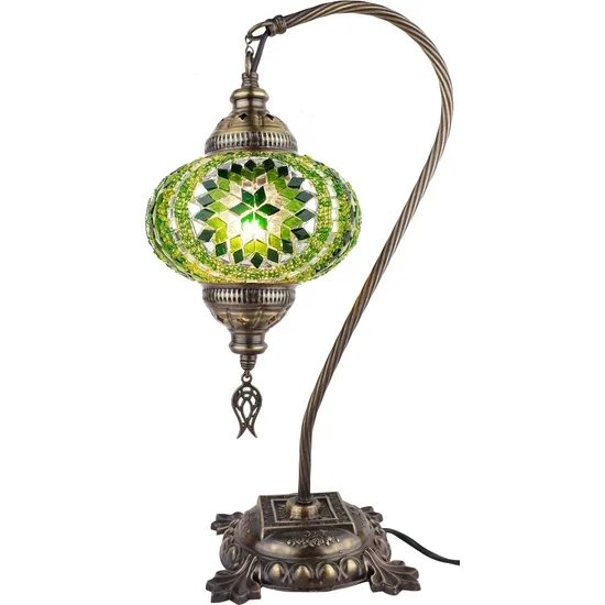 

Mosaic Desktop Lampshade Night Light Nightstand Desk Lamp