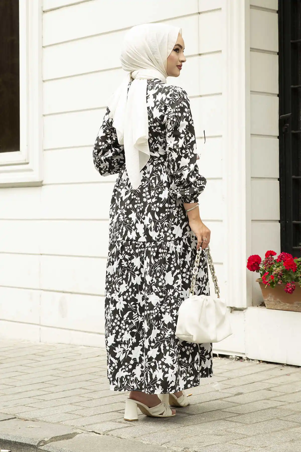 Waist Belted Skirt Frilly Hijab Turkey Dress For Women Gulf Abayas Modest Fashion Arabic Ramadan Clothes Moroccan Jilbab 2022