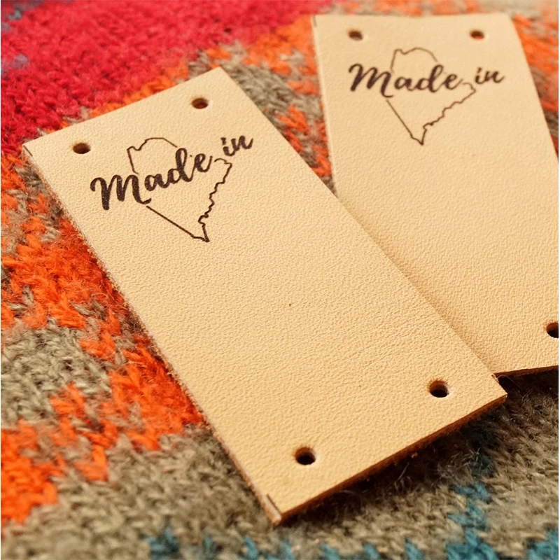 Custom clothing labels, leather tags, leather labels, leather tags for  crochet, labels for handmade items, leather tags for knit