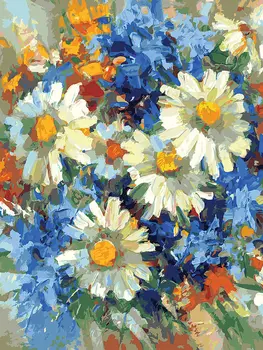 

Coloring by numbers: solar camomiles 30*40 cm snow white 191-as