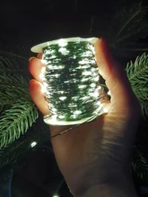 String-Lights Fairy-Garland Party-Decoration Christmas-Tree Green-Wire Holiday Outdoor Led