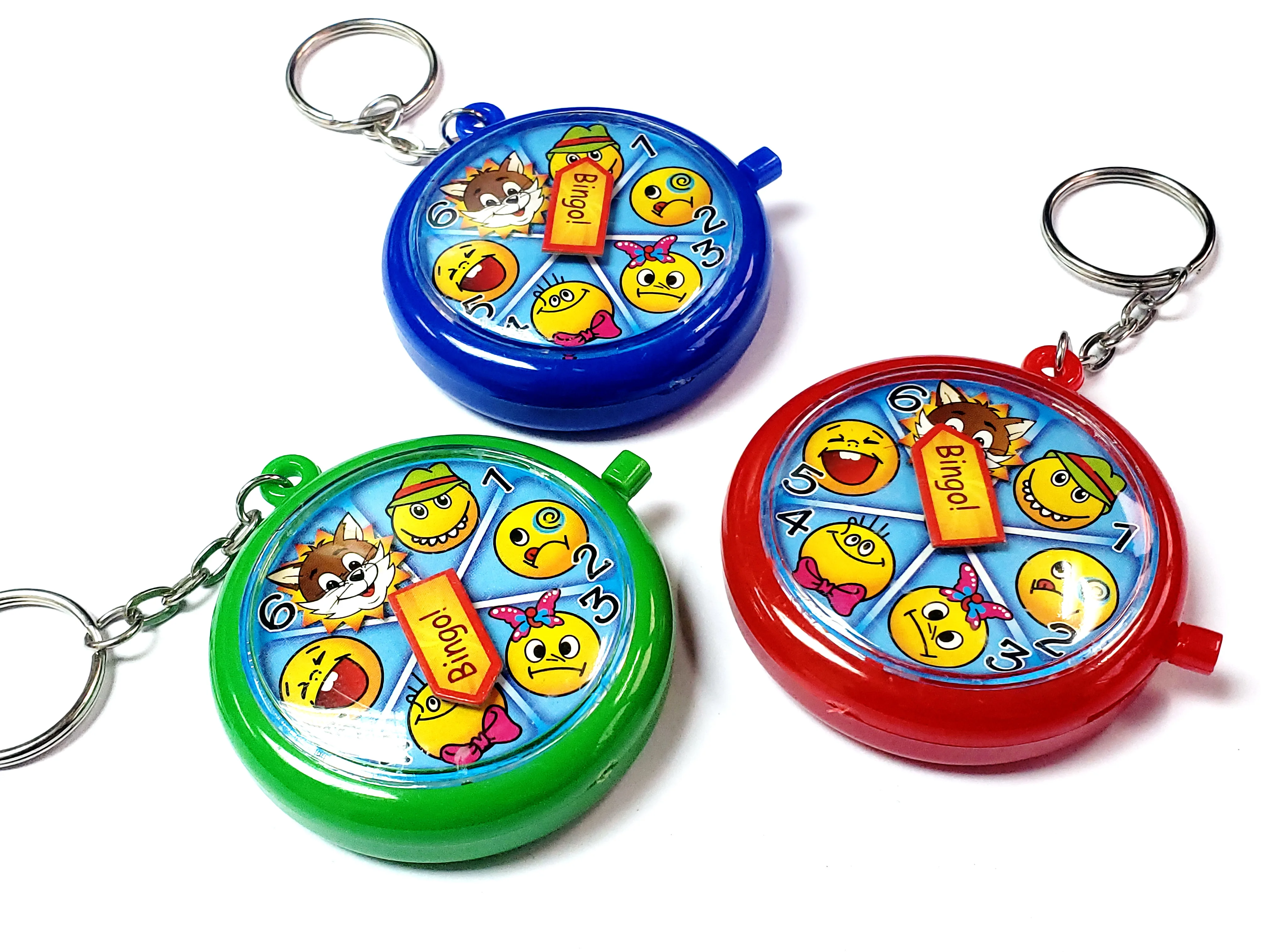 3 piece Bingo roulette game with keychain key ring clip Party Favor