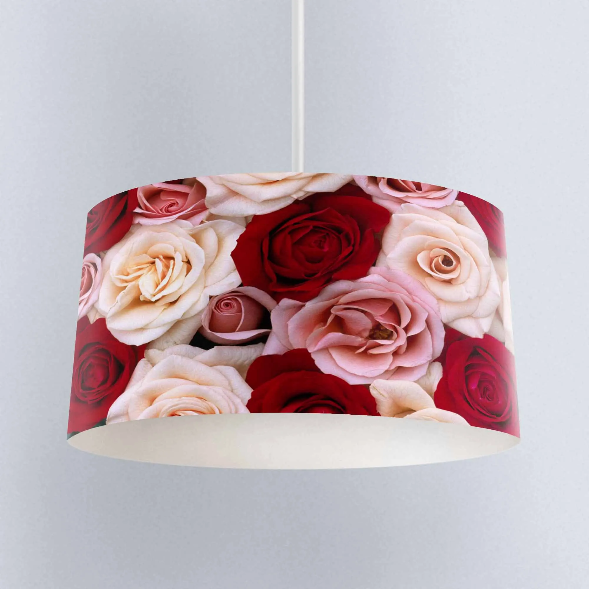 

Else Pink White Red Roses Flowers Digital Printed Fabric Chandelier Lamp Drum Lampshade Floor Ceiling Pendant Light Shade