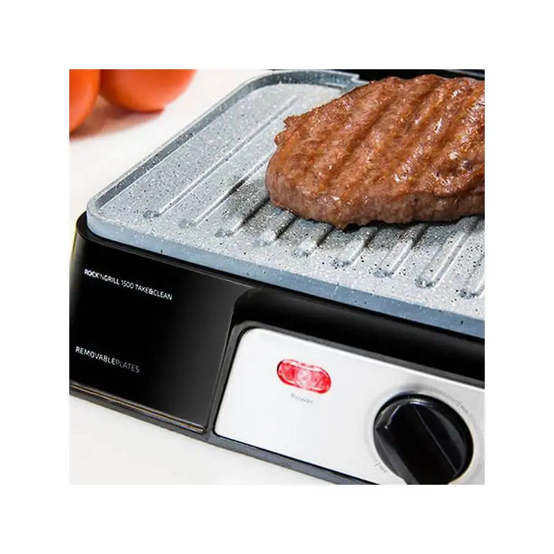 Гриль контактный Cecotec Rock'n Grill 1500 Take& Clean 1500 Вт с черным покрытием
