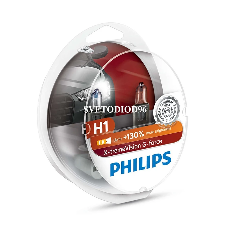 PHILIPS H1 автомобиль головное освещение 12258XVGS2 X-tremeVision G-force освещение Передний противотуманный свет