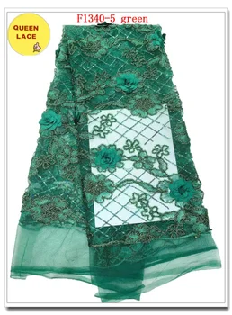 

3D Tulle Lace Flowers Latest Nigerian Lace Styles French Lace Fabrics 5 Yards 2019