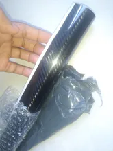 Película de envoltura de coche 5D negra, 1 unidad de 50x200cm, rollo de pegatina 5D para coche, película de accesorios para deporte Exterior