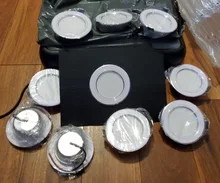 Luces Led de techo empotradas, iluminación de interior, 5W, 9W, 12W, 15W, 18W, Panel de luz Led redondo, 220V