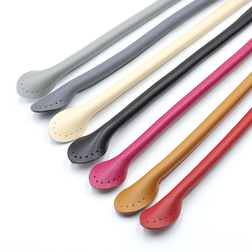 1Pair 40cm 50cm 60cm Cow Leather Bag Handle Shoulder Bag Strap Replacement Handbag Belt Straps for DIY Handmade Bag Accessories