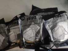 Mascarilla facial FFP2 KN95, máscara fp2 con filtro PM2.5 200 en blanco y negro, antipolvo, 5-95% Uds., estándar de la UE, envío rápido