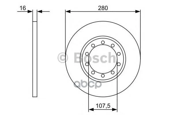 Тормозной Диск 0986479390 Bosch арт. 0986479390