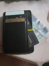 Rfid Cartera de hombre clásica Mini tarjetas de cuero de PU funda, soporte mujeres Banco tarjeta de identificación de crédito fundas de pasaporte Bolso pequeño bolso