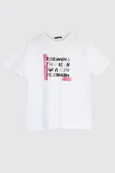 

Trendyol Printed Boyfriend Knitted T-Shirt TWOSS20TS1236