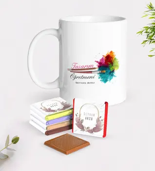 

Personalized Design Teacher White Mug and Chocolate Gift Seti-2