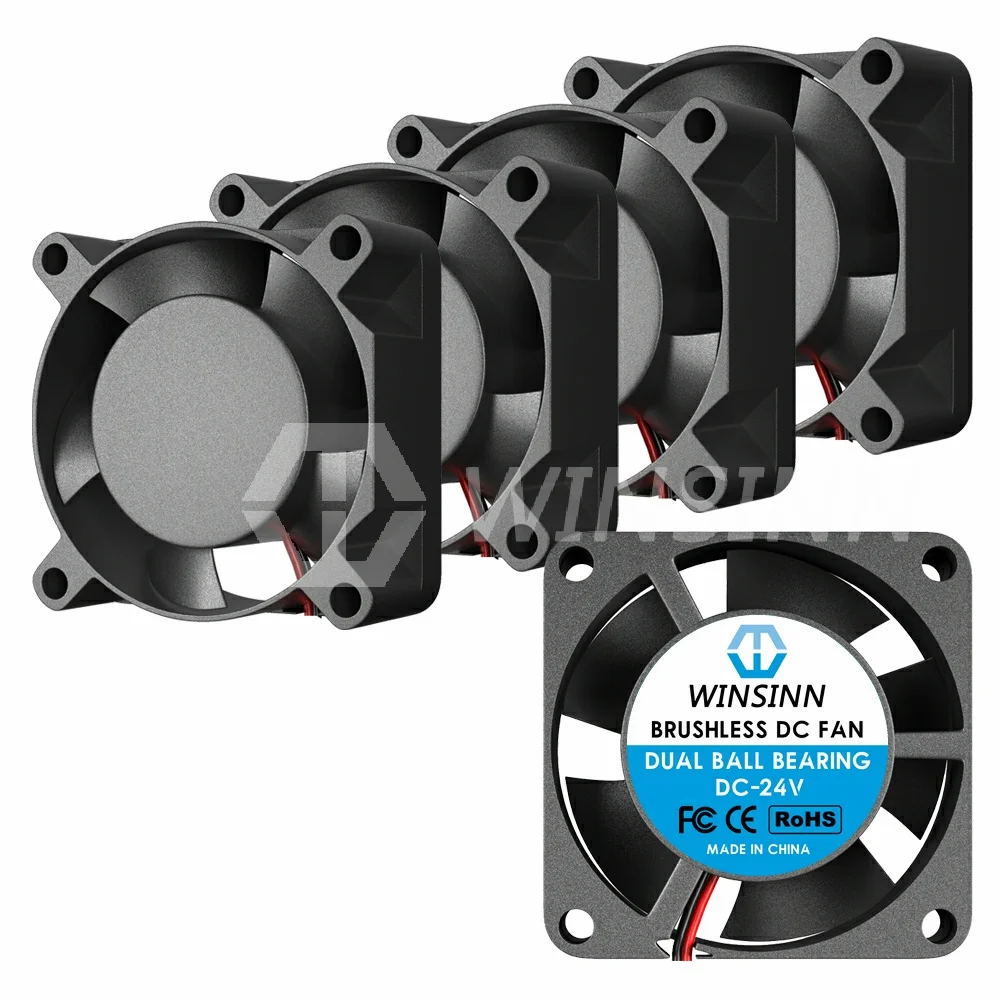 

WINSINN 2510 25mm Fan DC 5V 12V 24V Hydraulic / Dual Ball Bearing Brushless Cooling 25x10mm 2PIN [5-Pack]