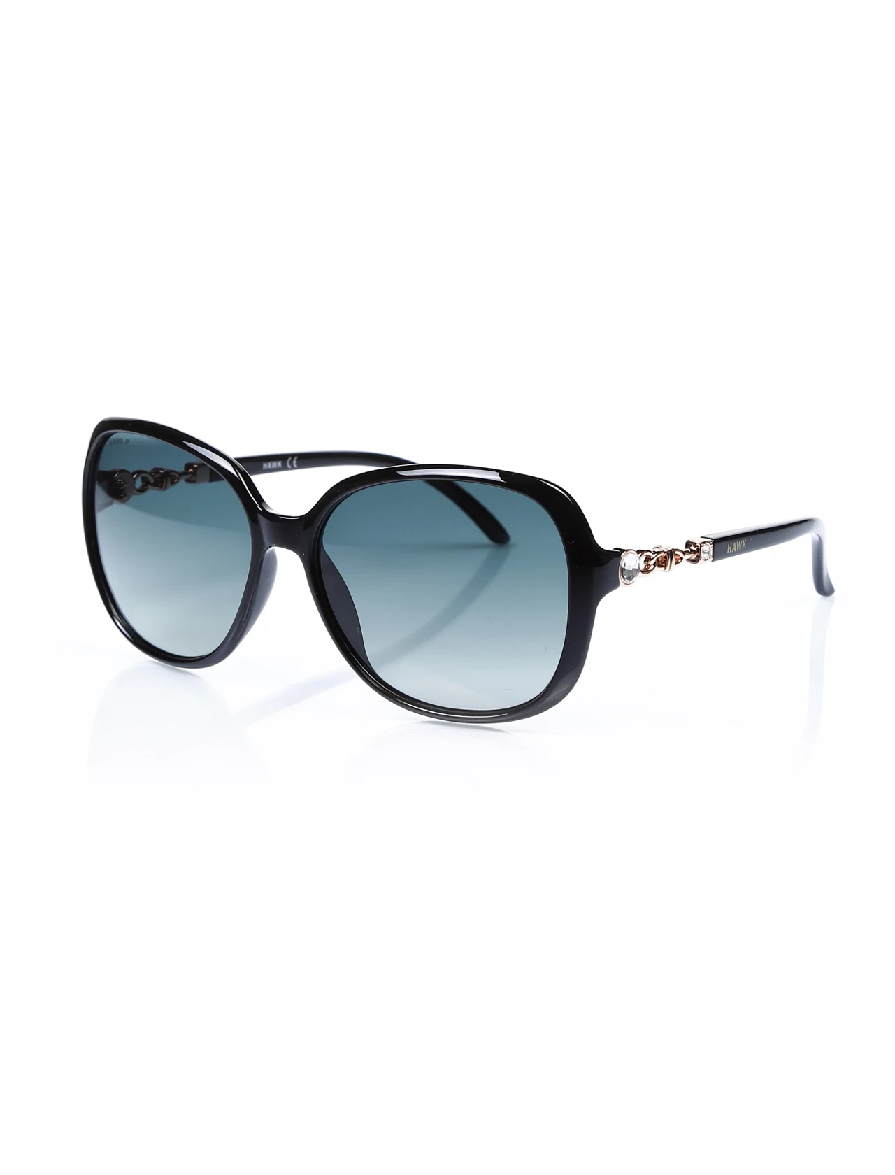 

Women's sunglasses hw 1789 03 bone black organic rectangle rectangular 57-15-140 hawk