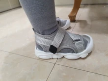 Verano niño Sandalias Zapatos de chica de bebé red monocolor de tela transpirable niños zapatillas de deporte infantil para niños chicas deporte sandalias SYJ035