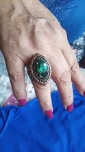 Kinel de lujo anillo para las mujeres aspecto Vintage AAA verde de cristal de la joyería de Boho de Color oro encanto étnico anillo de boda