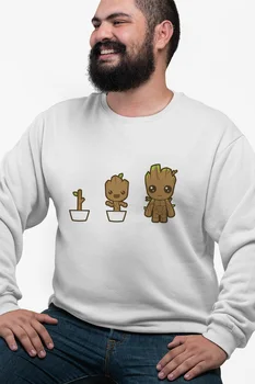 

Angemiel Wear Growing Groot White Men 'S Sweatshirt