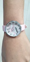 Reloj de pulsera de alta calidad para niñas, informal, con correa de cuero de Pantera Rosa, ratón, para estudiantes