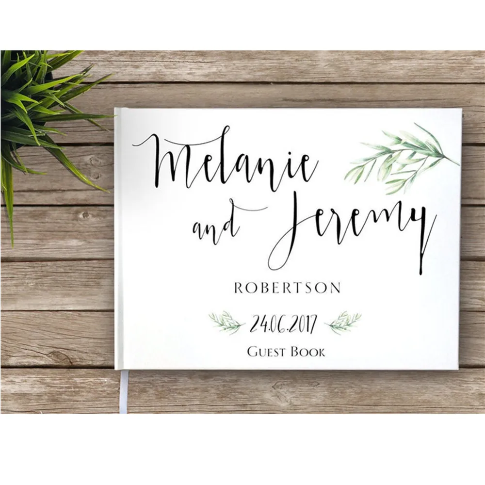 

Greenery Wedding Guestbook Custom botanic Guest Book birthday menory book hen weekend idea book Alternative sign in book journal
