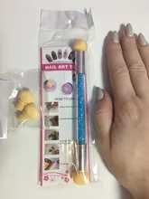 STZ-Juego de pinceles para uñas con degradado, brochas para manicura, Gel acrílico, purpurina, herramientas de punteo, n. ° 945-1