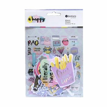 

CRZCrafter 118pcs Printed Paper Diecut Shapes Ephemera Foil Designs Embellishments DIY Crafts Scrapbooking Cardmaking Journaling