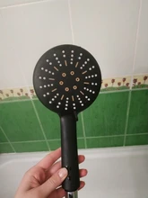 Shower-Head Wall-Mounted Hand-Held Black 3-Function with Matte
