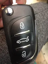 Funda con llave abatible modificada de 3 botones para Peugeot 306 407 807 5008 Partner HU83 para Citroen C2 C4 C5 Berlingo Xsara Picasso