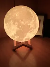 Desk-Lamp Night-Light Bedside Table 3d-Print Timeable Dropship Moon LED