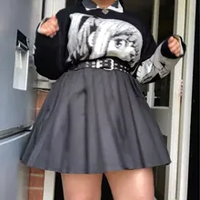 Harajuku negro faldas de verano 2020 de cintura alta Anime faldas Kawaii uniforme de la escuela Mini blanco rosa falda escocesa plisada