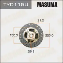 Диск сцепления Masuma 225 150 21 29.8(1/10) MASUMA TYD115U