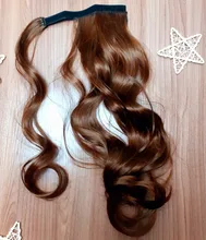 MSTN-coletas de pelo sintético largo para mujer, extensiones de cabello postizo con Clip Natural, 24 pulgadas, Rubio