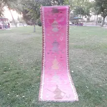 Ковер с интересным рисунком с потертостями 2'8'' X 9'2''/82X280 см