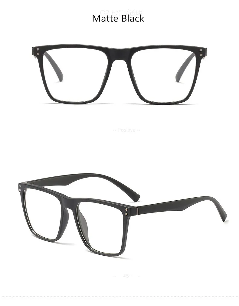 Мужские большие квадратные очки, оправа, модные очки Oculos De Grau, очки для рецепта, прогрессивная компьютерная близорукость