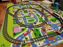 Girls Toys Assembled Railway-Track-Model-Sets Building-Blocks Train Construction Children's