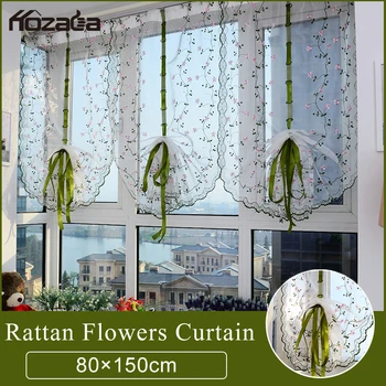 

Hozada 1PC Curtains Window Curtains Romantic Style Light Transmission Draperies Grommet Curtain