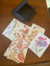 Pintura de acuarela adorable/Kawaii, postales, flores y pájaros, 22 Uds.