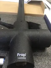 Tap Faucet-Mixer Sink Water-Purification Frap Dual-Handle Black Kitchen Rotation Letter-Design